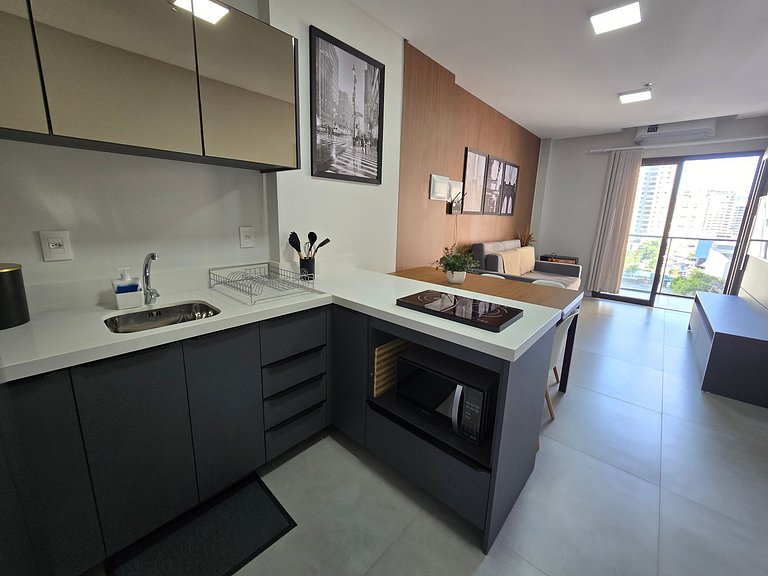 Apartamento com 1 quarto + sofá cama!