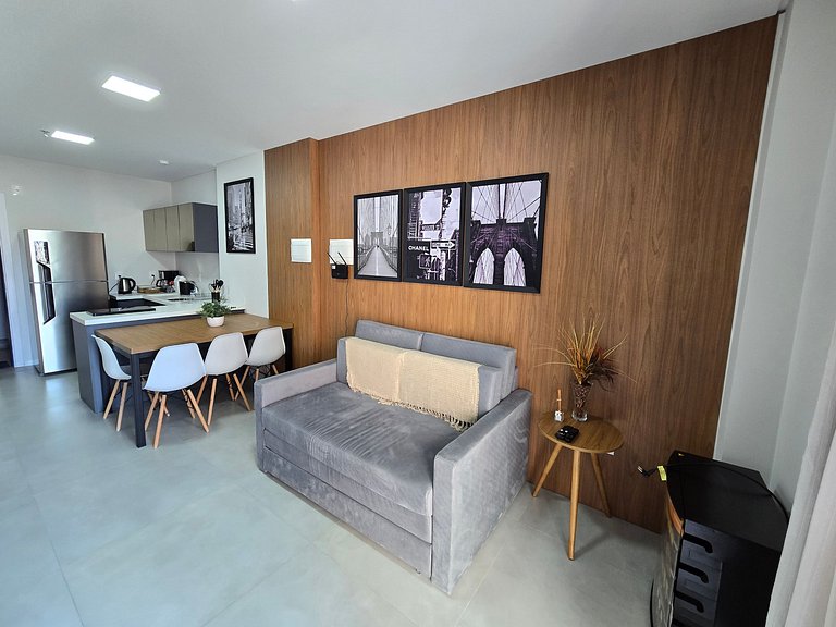 Apartamento com 1 quarto + sofá cama!